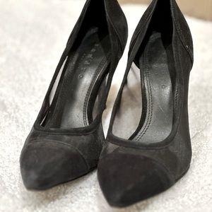 Sandro Black Lace High Heel Shoes: Elegant and Flattering!